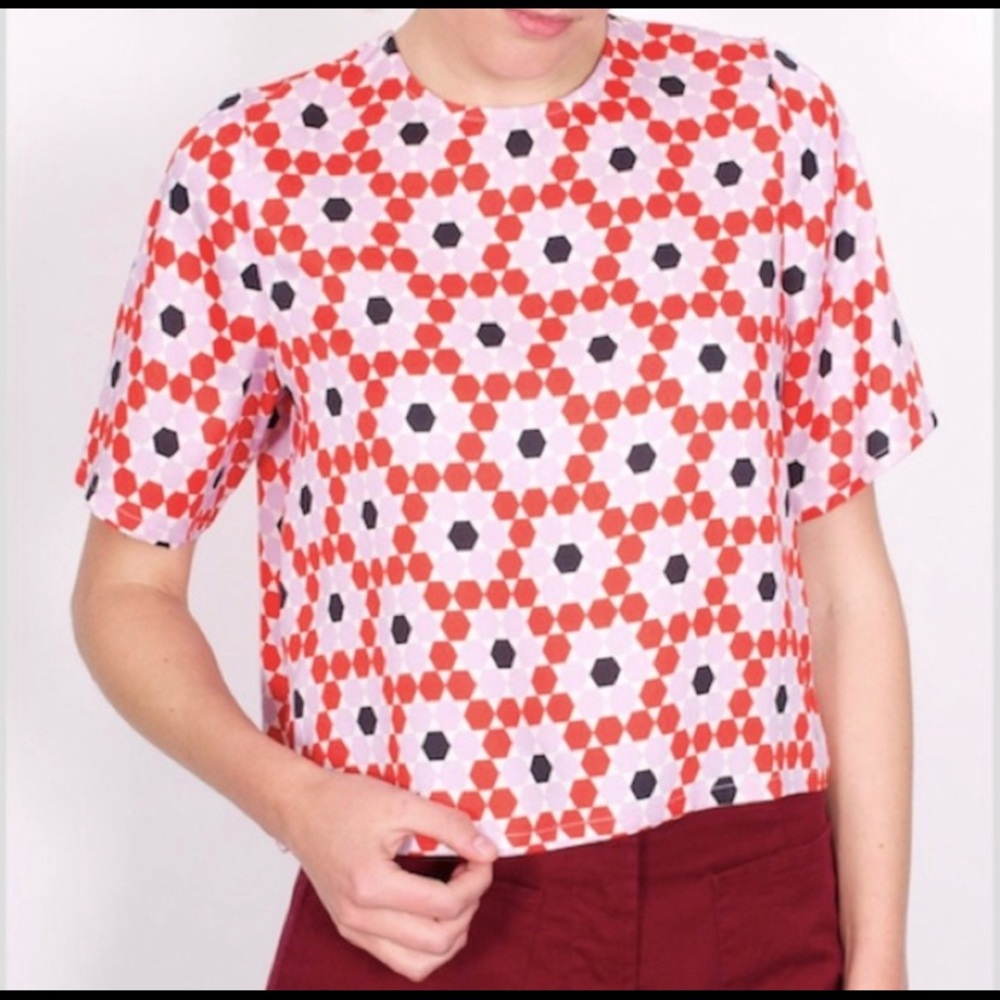 Dusen Dusen Mask top geometric Tile Print L